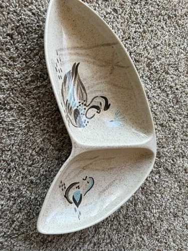 Red Wing Bob White Quail Dinnerware Two Tier Snack Tray Tid Bit Trays