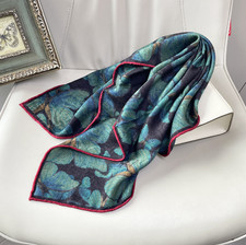 70 Cashmere 30 Silk Scarf Shawl Bandana 65X65cm butterfly Print Neckerchief