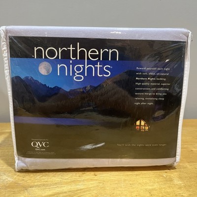 New Northern Nights Lilac Twin Sheet Set 100% Egyptian Cotton 2005 QVC