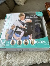 Infantino Flip 4 in 1 Convertible Baby Carrier 8-32lbs Blue Denim NEW Easy Clean