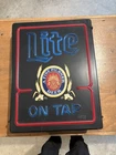 Vintage Miller Lite A Fine Pilsner Beer Lighted Bar Sign - Needs Bulb - Exc Cond