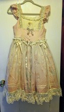 Pink and White Lacy Tea Party Flower Garden Pattern Lolita Dress