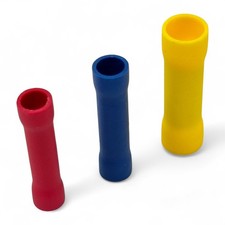 Insulated Straight Butt Electrical Connectors Wire Cable Terminals Crimp On