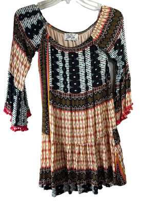 VaVa Off-the-Shoulder Boho Dress with tiered skirt - Size: Small