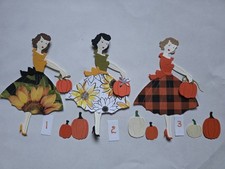 Fall Themed Fancy Lady With Pumpkins Cardstoc...