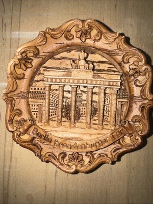 Brandenburg Gate Berlin Germany Small Carved Resin Decorative Plate Wall Decor