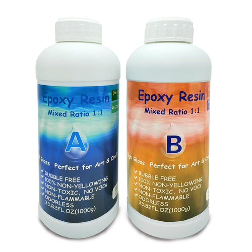 FANKOO Resina Epossidica Trasparente Kit 474l Colla Resina Epoxy con