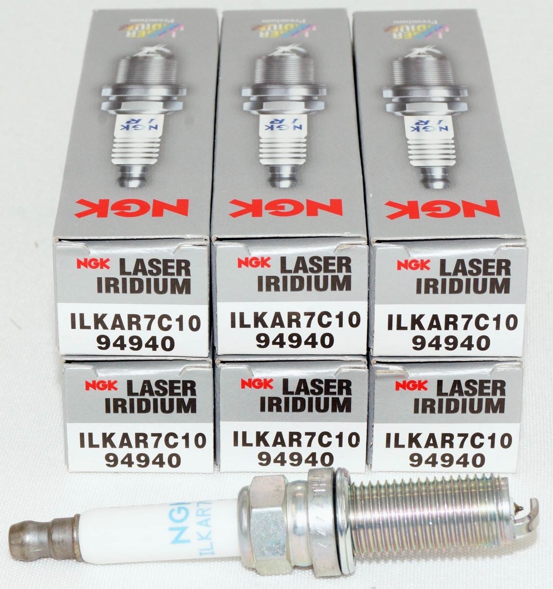 6 Pack Genuine NGK 94940 Laser Iridium Spark Plug ILKAR7C10 for Jaguar LandRover