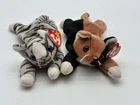 TY Beanie Babies Prance & Chip Cat Plush Lot w/ Tags Vintage 1996 1997