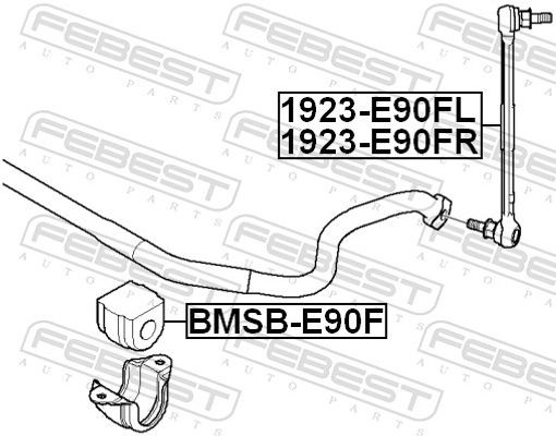 Fits FEBEST BMSB-E90F FRONT STABILIZER BAR BUSH D26.5