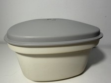 Tupperware Steamer Rice Cooker/ Strainer 3 Pieces Gray Lid Vintage