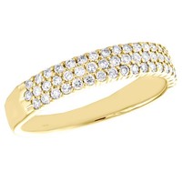 JFL Diamonds & Timepieces 14K Gelbgold Diamant Memory Wedding Band Damen Ring