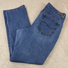 LEE Relaxed Fit Straight Leg Mid-Rise Women's Size 16M Blue Denim Jeans 36x31 