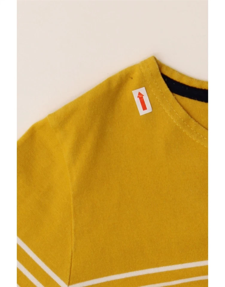 Top gráfico manga larga JOULES para mujer UK 22 3XL algodón a rayas amarillas CD07 Foto 4 de 4