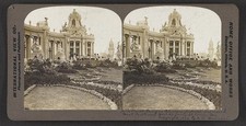 St. Louis Missouri 1904 World's Fair Festival Hall Floral Gardens Stereo View