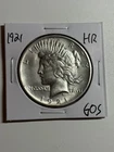 1921 Peace Silver Dollar $1 UNC Details High Relief Key Date