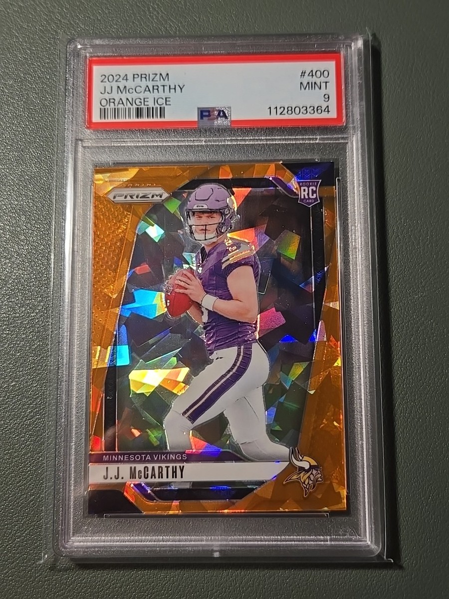 2024 Panini Prizm - Rookies J.J. McCarthy #400 Orange Ice Prizm