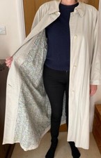 1980s Vintage Long Tall Sally Full Length Mac Or Light Coat, Floral Lining