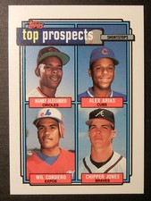1992 Topps #551 Chipper Jones HOF Manny Alexander Alex Arias Wil Cordero NM-MT