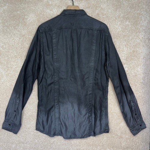 DIESEL BLACK GOLD Button Down Shirt Size 50 US Size Large Faded Streetwear - Picture 4 of 7