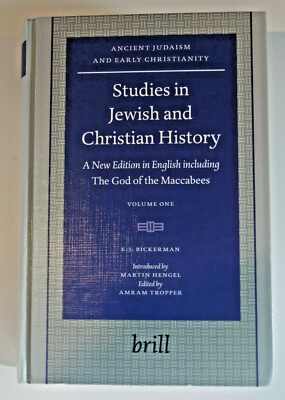 Studies in Jewish and Christian History Bickerman Vol #1 Brill AJEC Hardcover