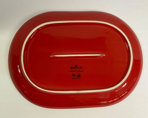 Hallmark “Fresh Baked Cookies” Christmas Serving Tray Plate Farmhouse 11x8” - Picture 3 of 6
