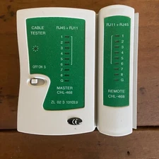 CE LAN network Cable Tester for RJ11 and RJ45 CPJ0823966 And Case Tested
