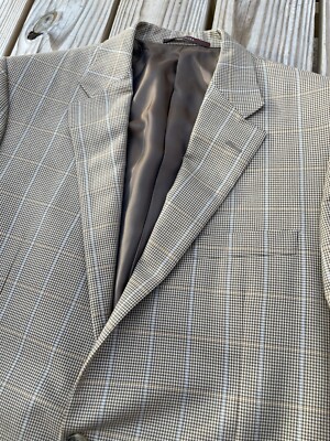 Hickey Freeman Sportcoat 42 Custom Recent Label Puppytooth POW Plaid Blazer