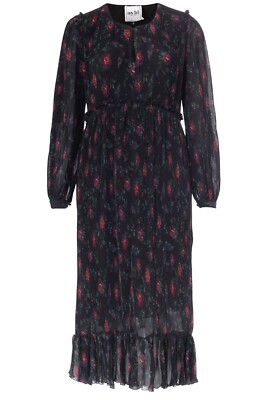 Aybi Aysen Bitzer Plissee Kleid 100% Seide Gr. S Haute Couture Dress -NEU-