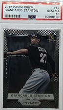 💥GIANCARLO STANTON 2012💥PANINI 1ST PRIZM💥GRADED PSA 10 GEM MINT LOW POP🔥🔥