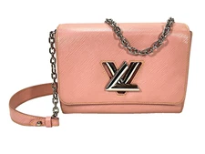 Louis Vuitton Twist MM Epi Rose Ballerine Leather Shoulder Bag