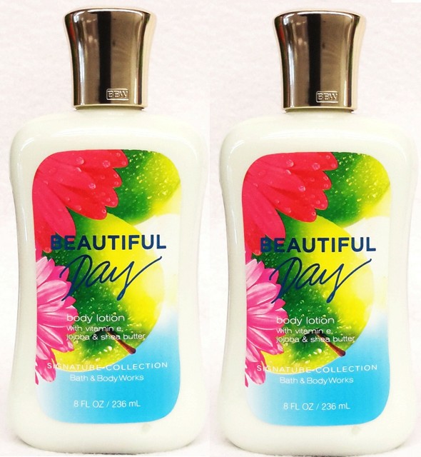2 Bath Body Works BEAUTIFUL DAY Body Lotion / Hand Cream / jojoba