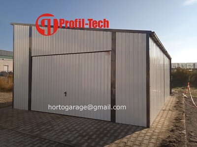 Blechgarage Konstruktion Halle Container Stahlhalle Metallgarage Stahlgarage*