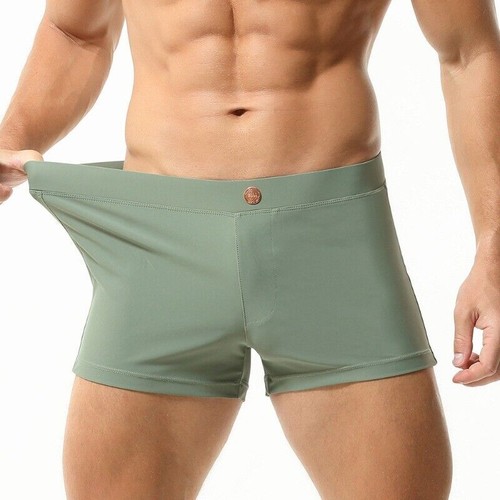 Sexy Swim Shorts New Men's Swim Trunks Swimwear Comfortable Shorts Boxer Briefs - Picture 4 of 32