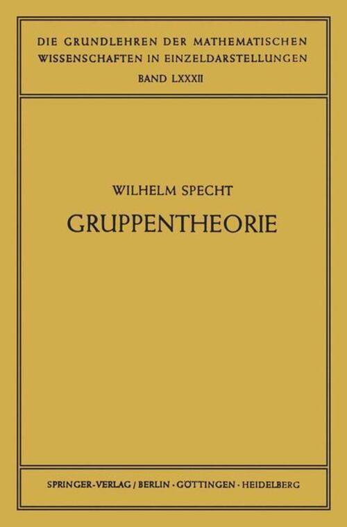 Thumbnail - Wilhelm Specht | Gruppentheorie | Taschenbuch | Deutsch (2012) |