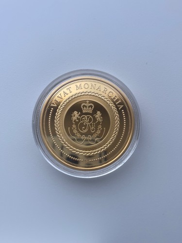 Vivat Monarchia H.M. Queen Elizabeth II 24K Gold Plated Proof Prince Charles
