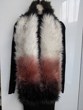 Piękny zimowy SZAL kołnierz Sztuczne futro puszysty biały czarny beżowy