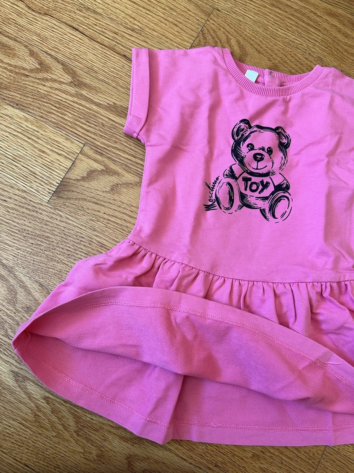 Vestito Moschino bambina taglia 18 24 mesi rosa orsetto vestito