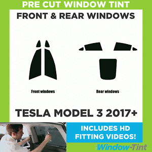 PreCut Film Front Two Door Windows Any Tint Shade % for Tesla Model 3 2017-2021 PreCut Film Front Two Door Windows Any Tint Shade % for Tesla Model 3 2017-2021