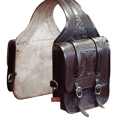 Sacoche De Selle Western Cuir Vache 10x10x3.5 Pouces I.A Fabriquée Inde