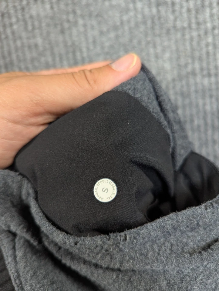 Pantalones Lululemon Para Hombre Pequeños Gris A Facilidad Texturizados Doble Tejido Algodón Jogger LEER Foto 3 de 4