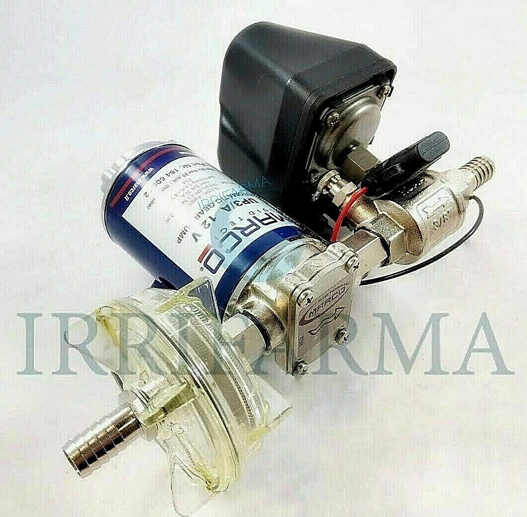 Pompa Acqua Pressione 12V PIMAR - 4.3 LPM, Per Barche, Camper E Gommoni, Con Pressostato Automatico - Foto 3