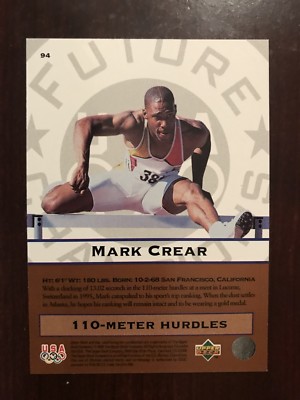 1996 Upper Deck U.S. Olympic #94 - Mark Crear - 110 Meter