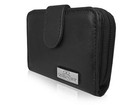 CLEARANCE STOCK  SALE Womens Small Purse REAL Leather Black, 6 Card Slots Wallet