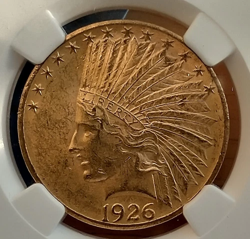1926  $10 Gold American Indian Coin NGC MS62