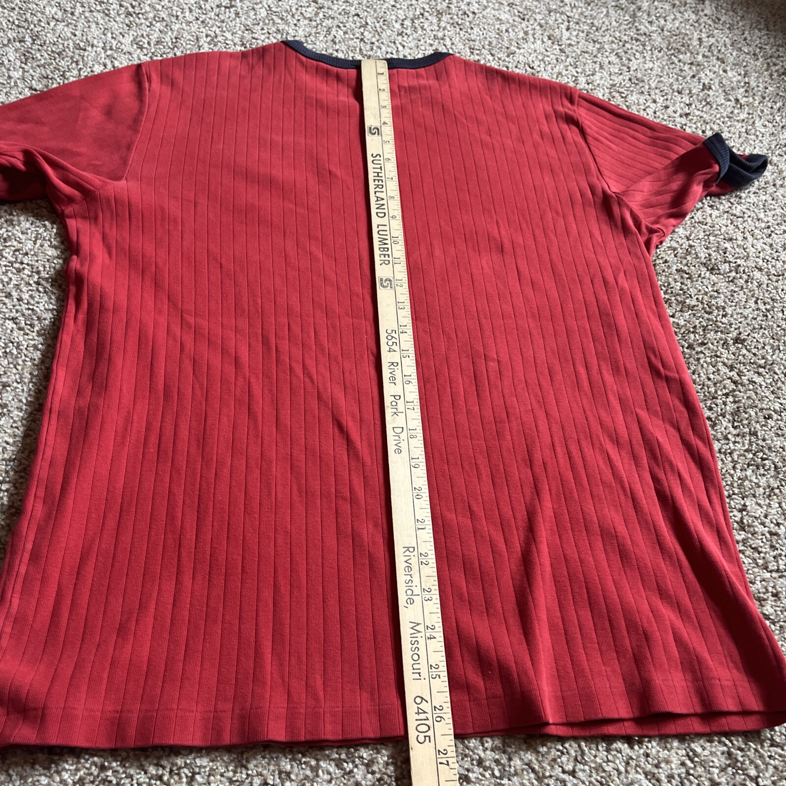 Polo Jeans Co. Ralph Lauren Red With Blue Teim T-Shirt Size Large - View 9