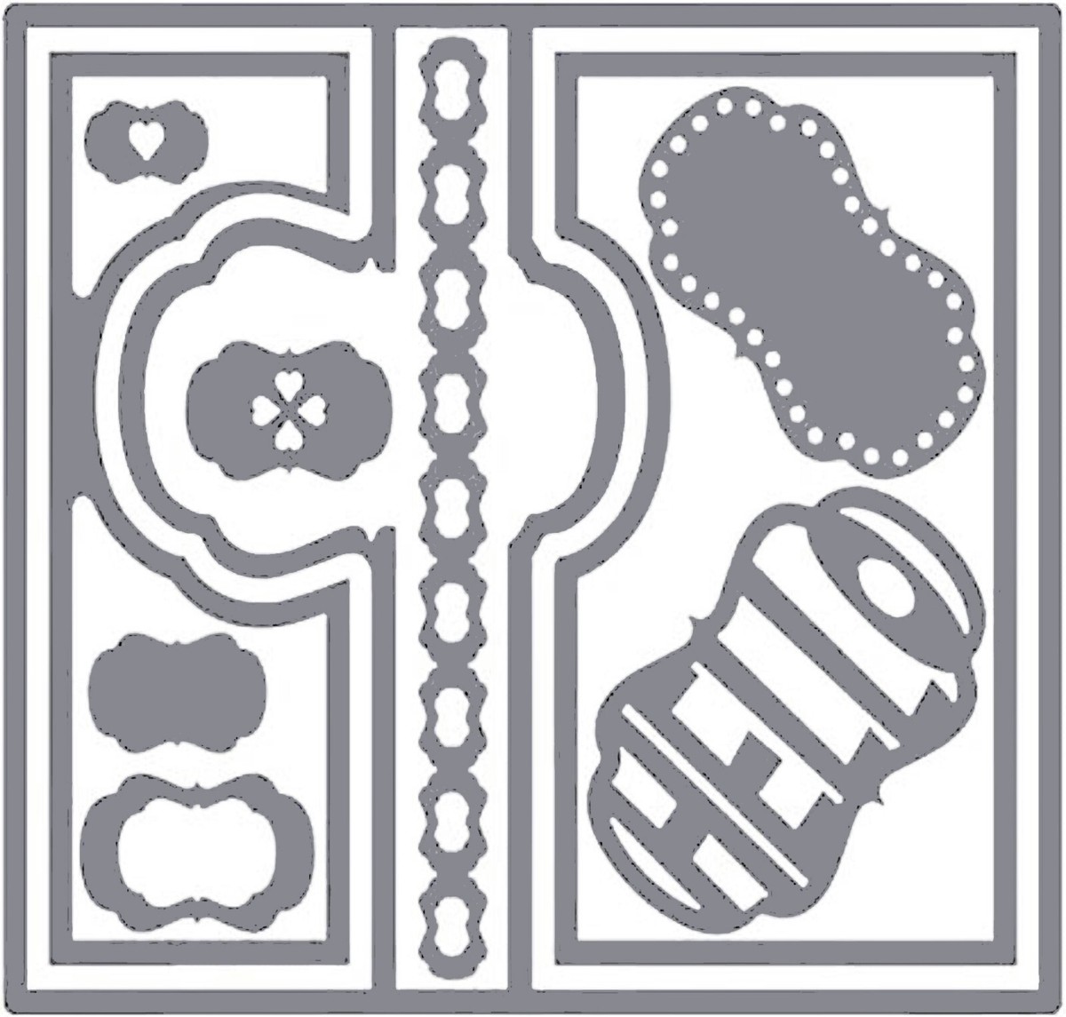 Sizzix Framelits Die Set 10pk - Card Lively Frame Flip-its