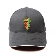 Alfa Romeo Italian Flag Colors Embroidered Hat With Quadrifoglio Badge