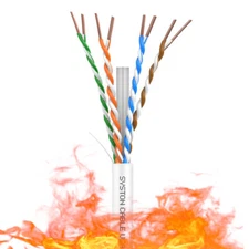 Syston Cat 6A+ Bulk Ethernet Cable 700 MHz 23 AWG CMP Copper Wire 500 ft 1000 ft