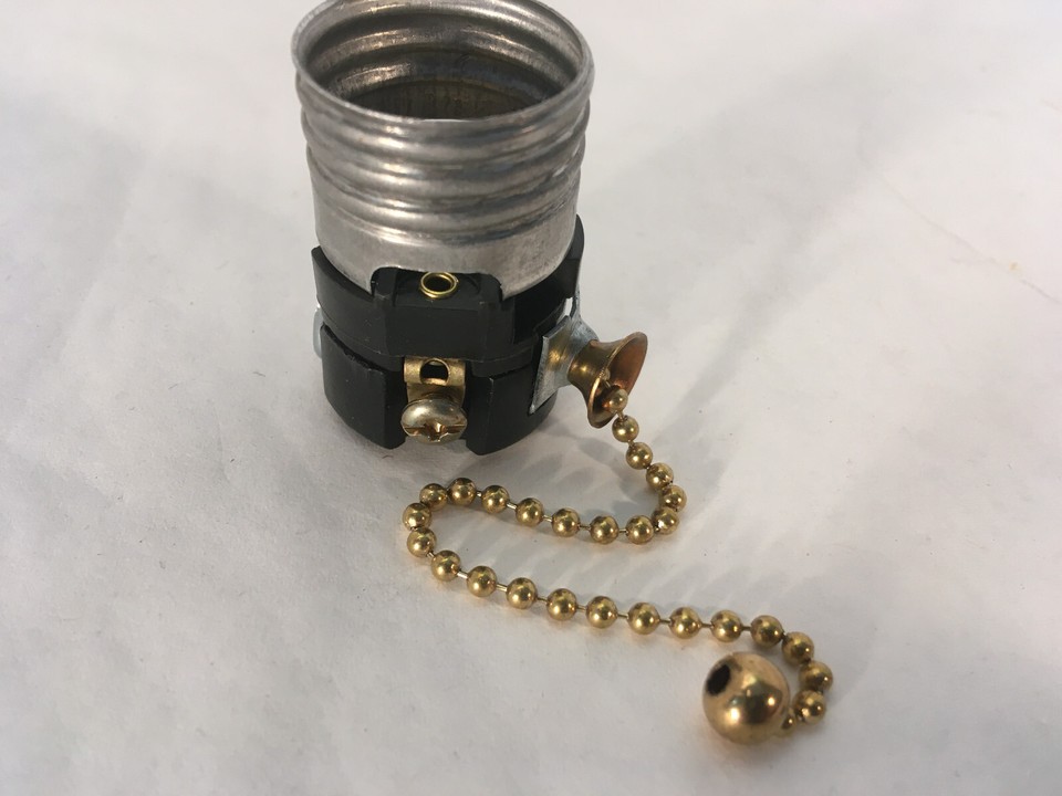 Leviton Pull Chain Interior Socket Brass Pull Chain Replacement Lamp ...